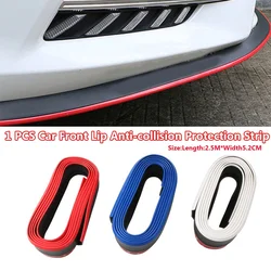 1 Pcs 2.5m*5.2cmDIY Car Modification Front Lip Bumper Strip Universal Auto Spoiler Side Rubber Anti Scratch Protective Strip