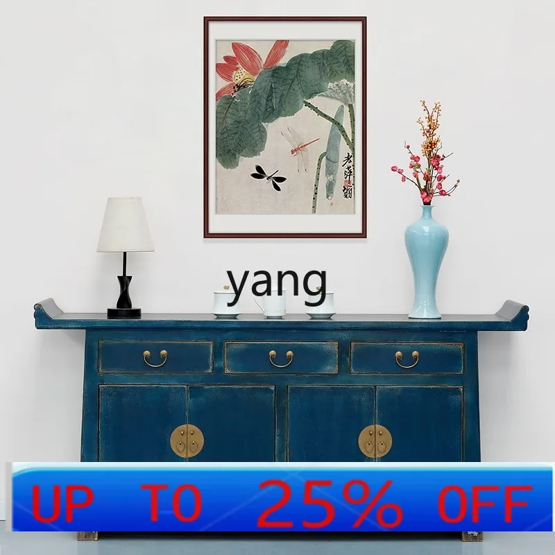 

Lh classical furniture Chinese side cabinet solid wood antique and old warped head shoe cabinet