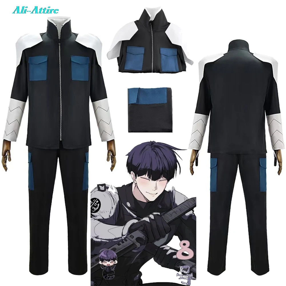

Anime Kaiju Cosplay No.8 Cosplay Soshiro Hoshina Clothes Men Party Disguise Roleplay Outfits Suit Halloween Costume Carnival
