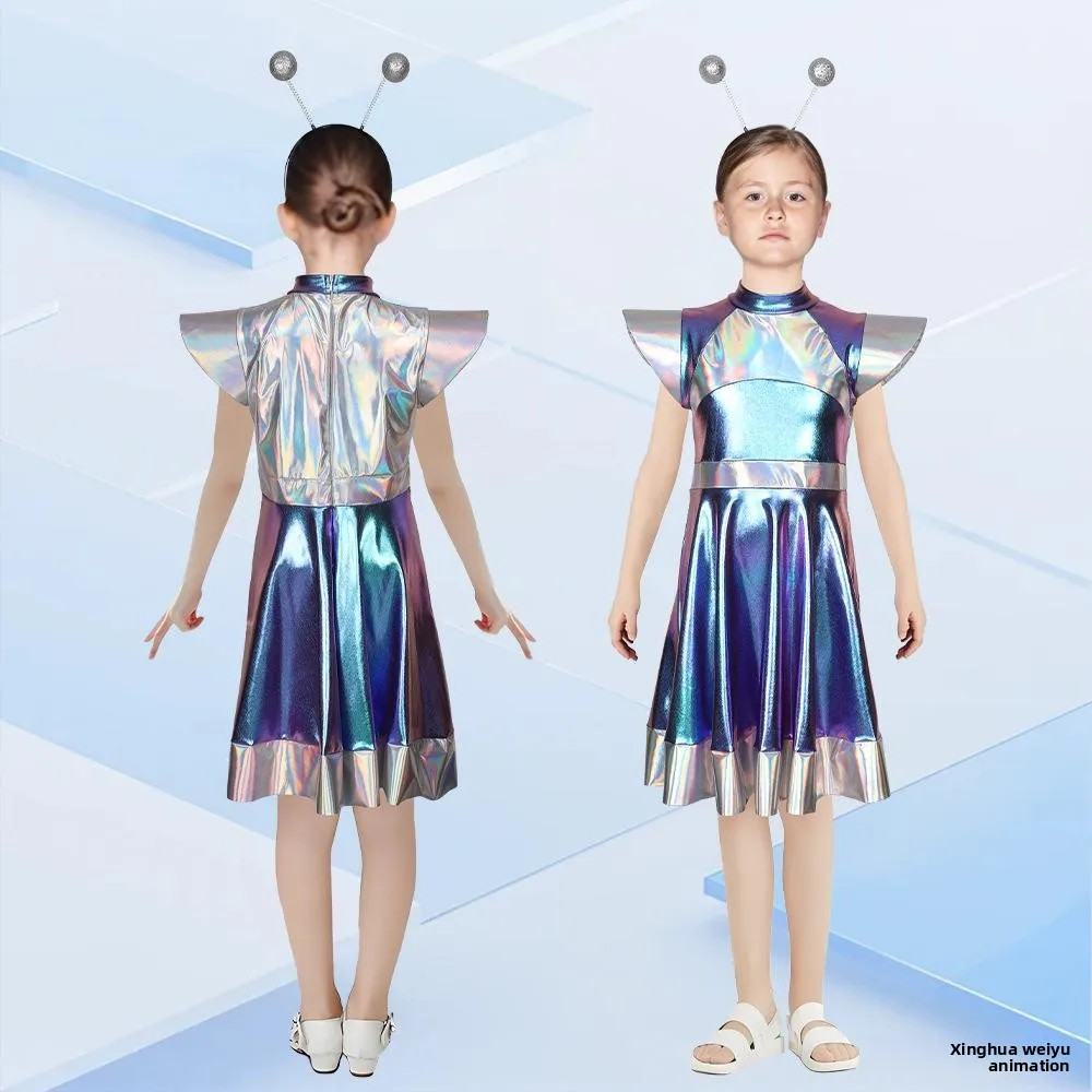 Loween ai alienígena cosplay traje astronauta robô role-plang par wear roupas tradicionais femininas desempenho de palco