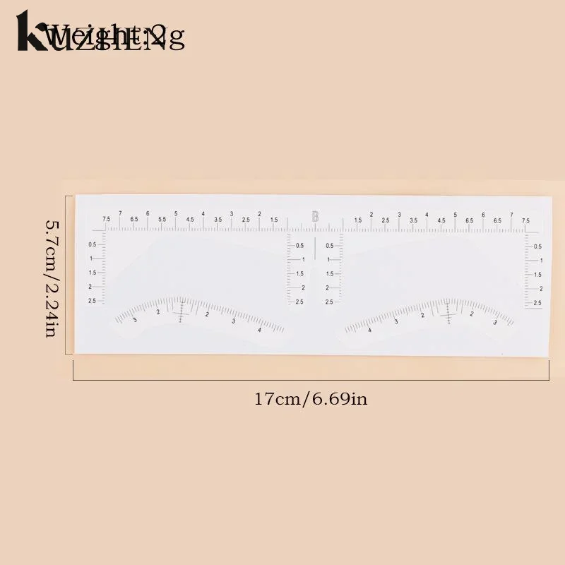 Wegwerp wenkbrauwliniaal sticker zelfklevende microblading tattoo wenkbrauw meetinstrumenten voor permanente make-up aanbod wenkbrauwgereedschap