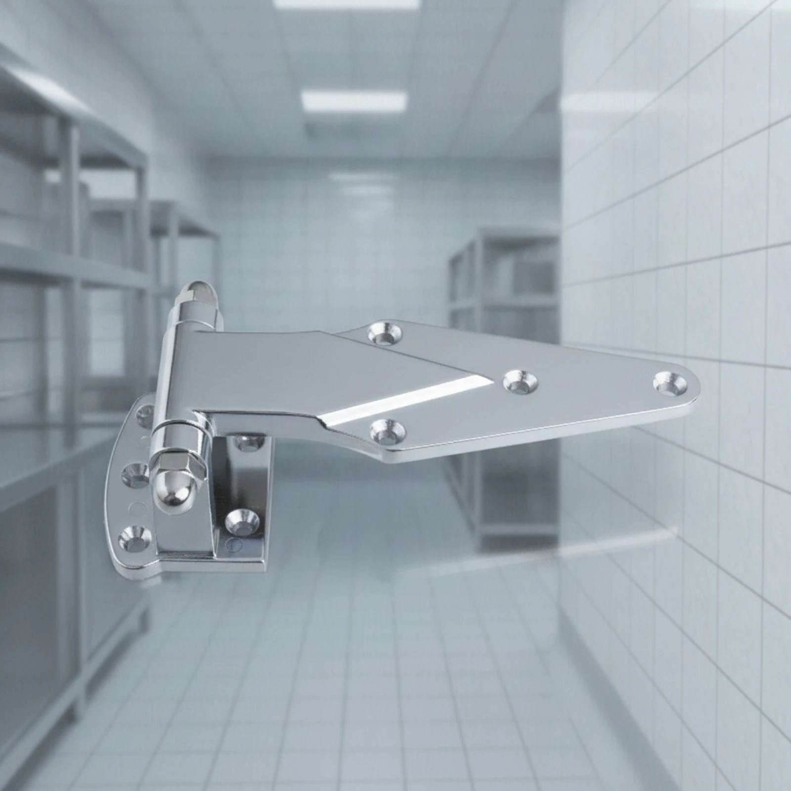 Surface Mount Hinge Polished Strap Hinge Hardware Easy to Install Steel for DIYers, Cabinet Doors, Ovens