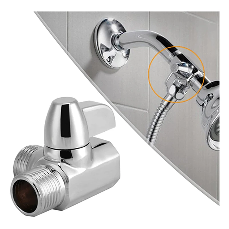 3-Way Brass Shower Arm Adapter, G1/2 