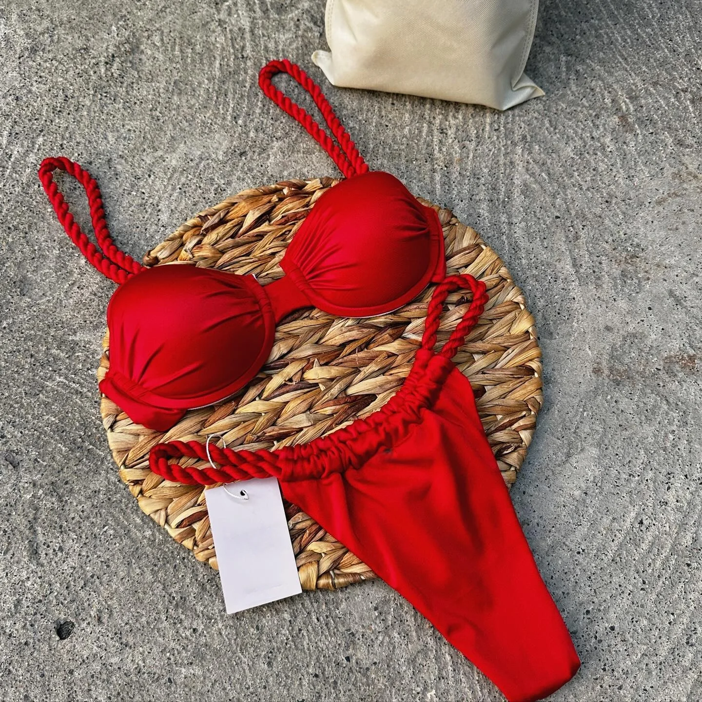 2024 New Sexy Micro Bikini Set Women Swimsuit Solid Biquini Swimwear Bathing Suit Ladies Beachwear Holiday Wear Female Clothes