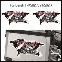 Motorcycle Tank Pad Gas Fuel Oil Kit Knee Trunk Luggage Cases Helmet Protector Stickers Decals For Benelli TRK502 TRK 502