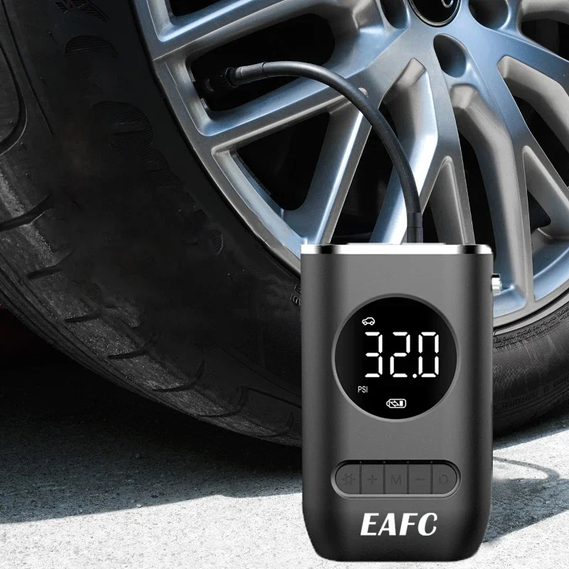 150PSI Car Air Pump Portable Mini Self Propelled Electric Tire Pump Handheld Wireless Digital Display Charging Pump