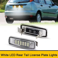 White LED Tail Stop Light For Ford Focus MK1 All Models 1998-2005 OEM#1100511 Car Styling License Number Plate Lamp Canbus 6000K