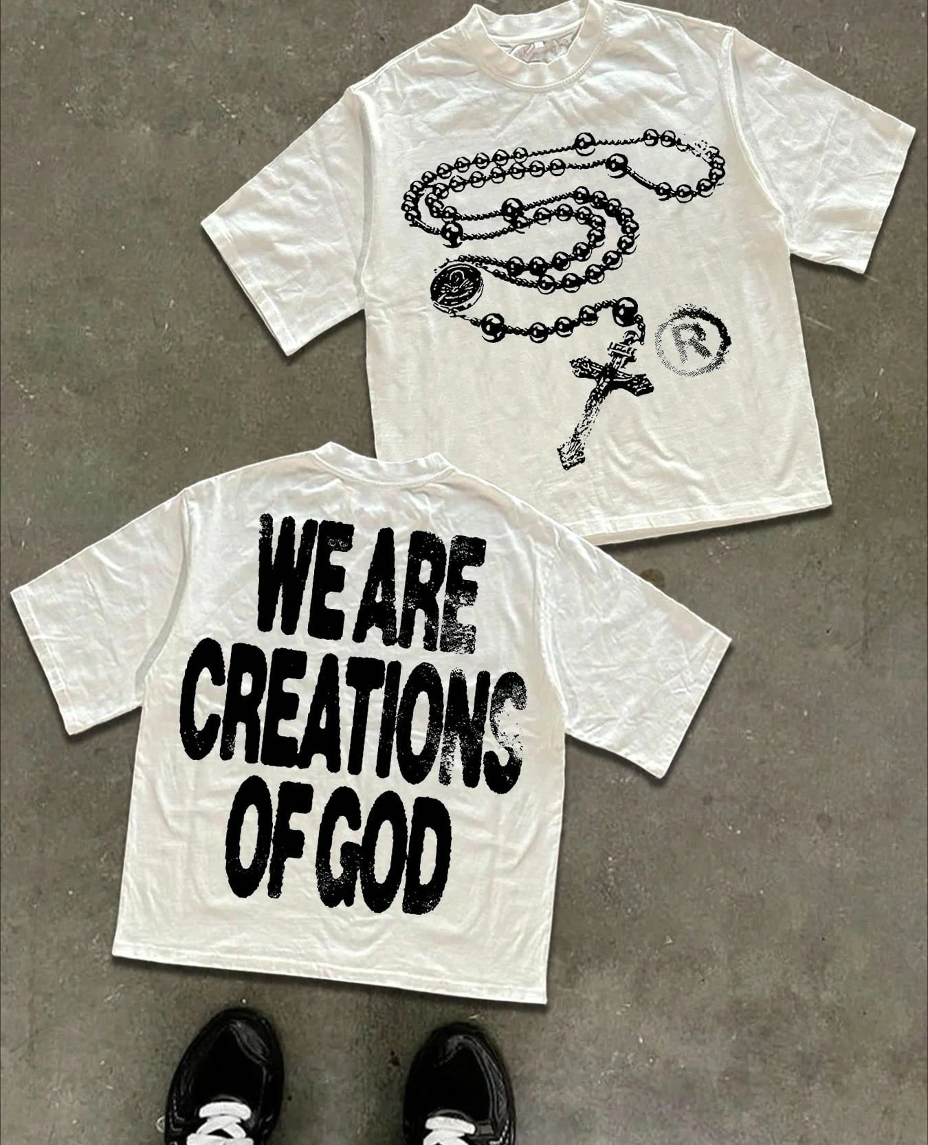 Y2K Style Directional Printing (180g Pure Cotton T-Shirt) Cotton T-Shirt - Soft 100% Pure Cotton Fabric  Summer Street Style