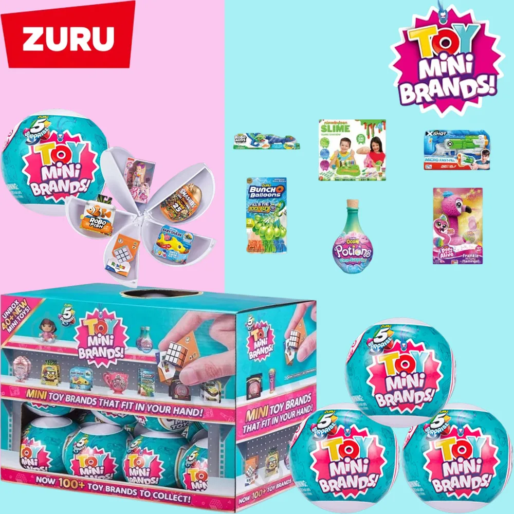 

5 Surprise Mini Brands Series 1 by ZURU Mystery Real Miniature Collectible Toy Capsule Anime Figure Toy Birthday Surprise Gift
