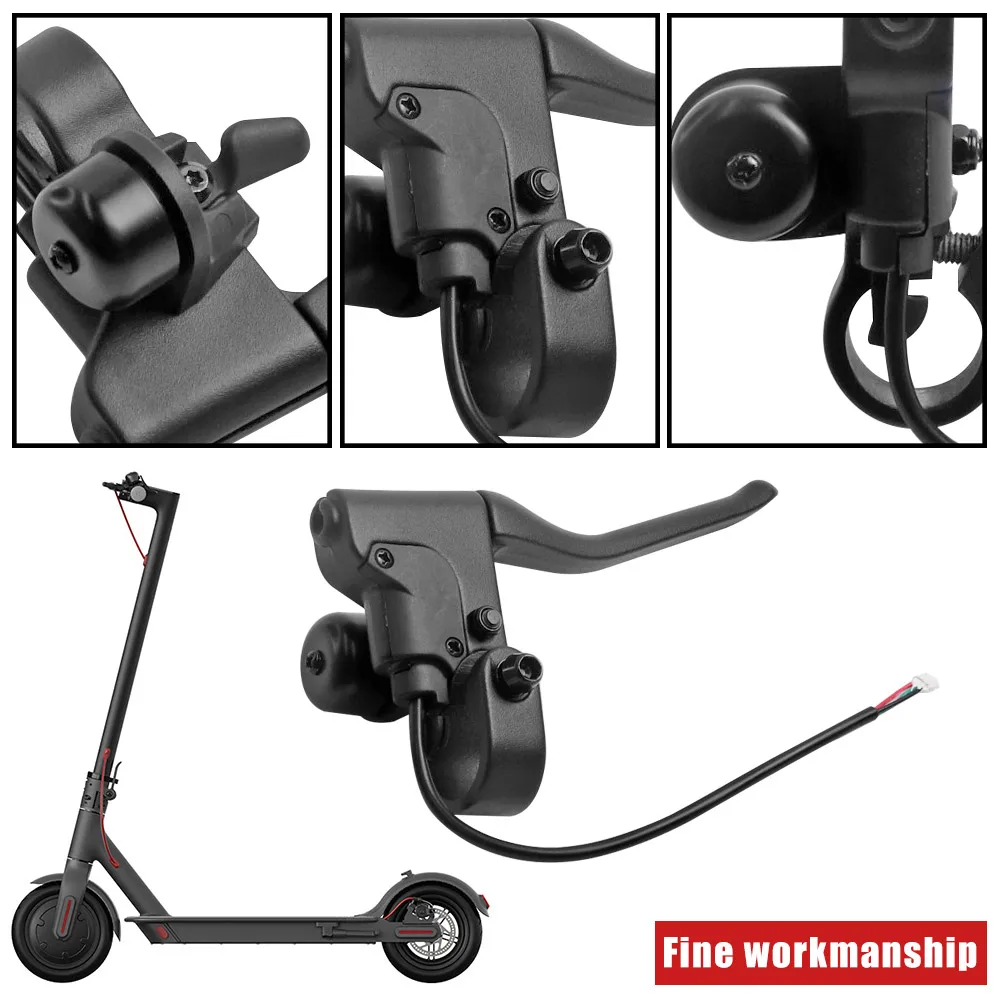 Brake Lever Handle with Bells for Xiaomi M365 Pro 1s Pro2 Electric Scooter Bell Black Handle brake Hoverboard Replacement Parts