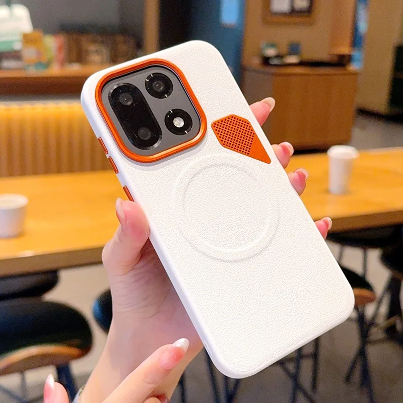 حافظة هاتف لهاتف اوبو رينو 15 5 جي جاذبية مغناطيسية ابحث عن حافظة واقية لتبديد الحرارة من جولدن آرمور #4