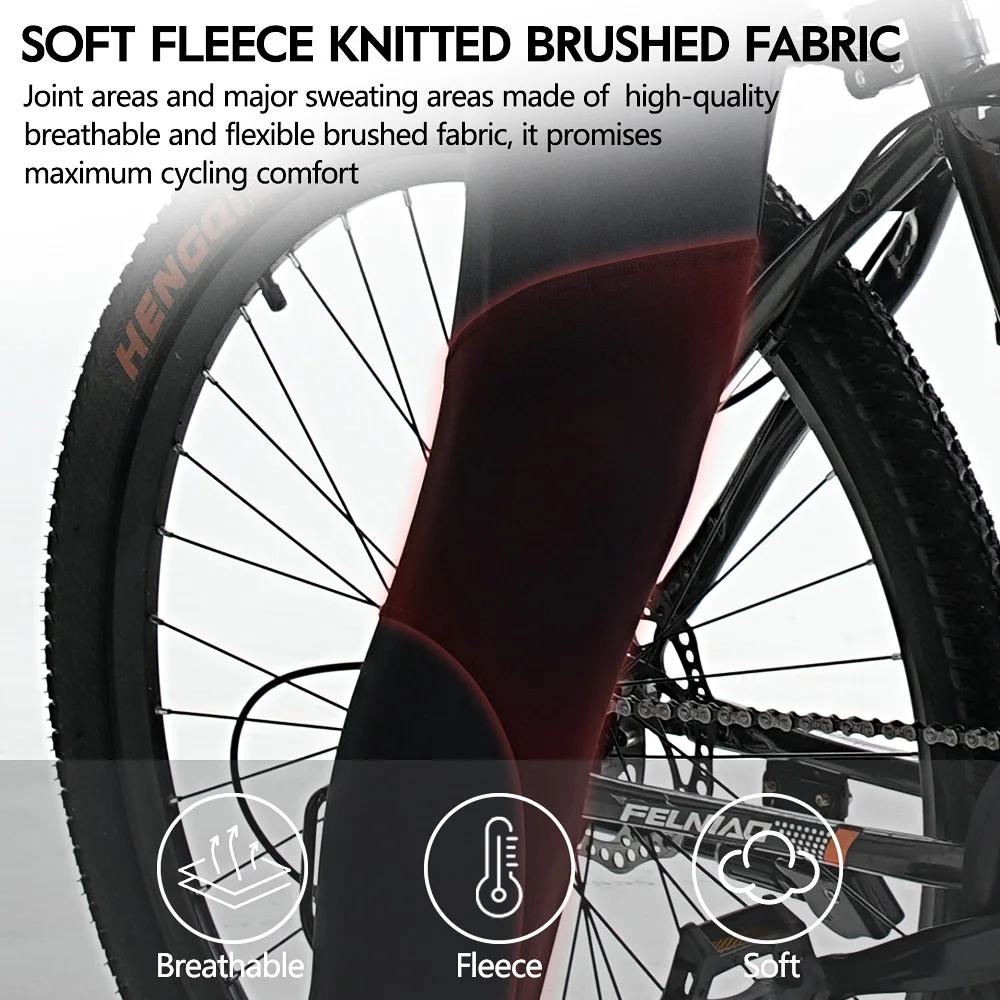 RION Men\'s Bicycle Bib Pants Winter Road Bike Tights Thermal Fleece MTB Cycling Padded Bibs Long Distance Dolomiti 8H Outdoors