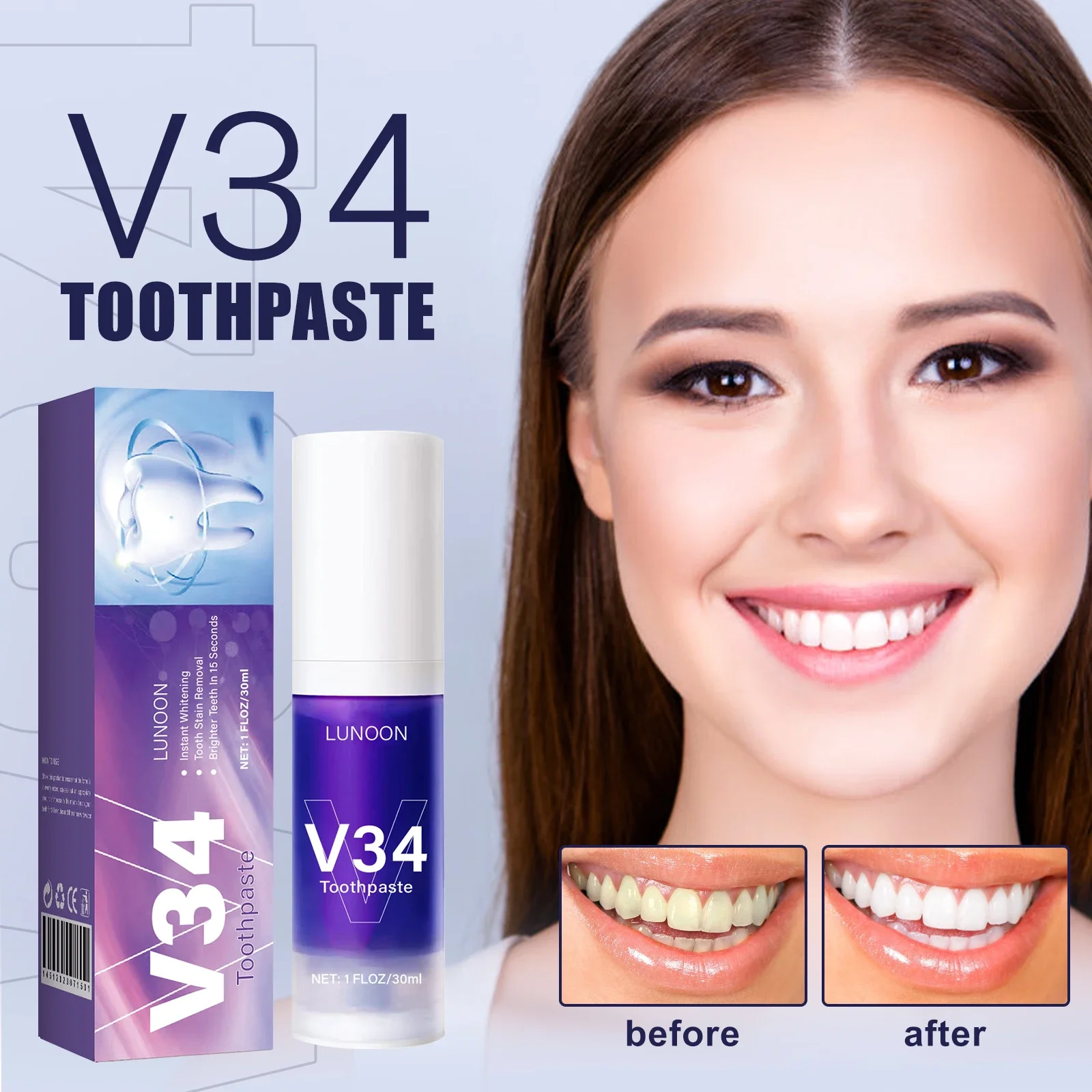 50 مللي معجون أسنان موس تنظيف الأسنان وصمة عار الفم الطازجة منتج العناية بالأسنان تبييض إزالة الأسنان الصفراء #2