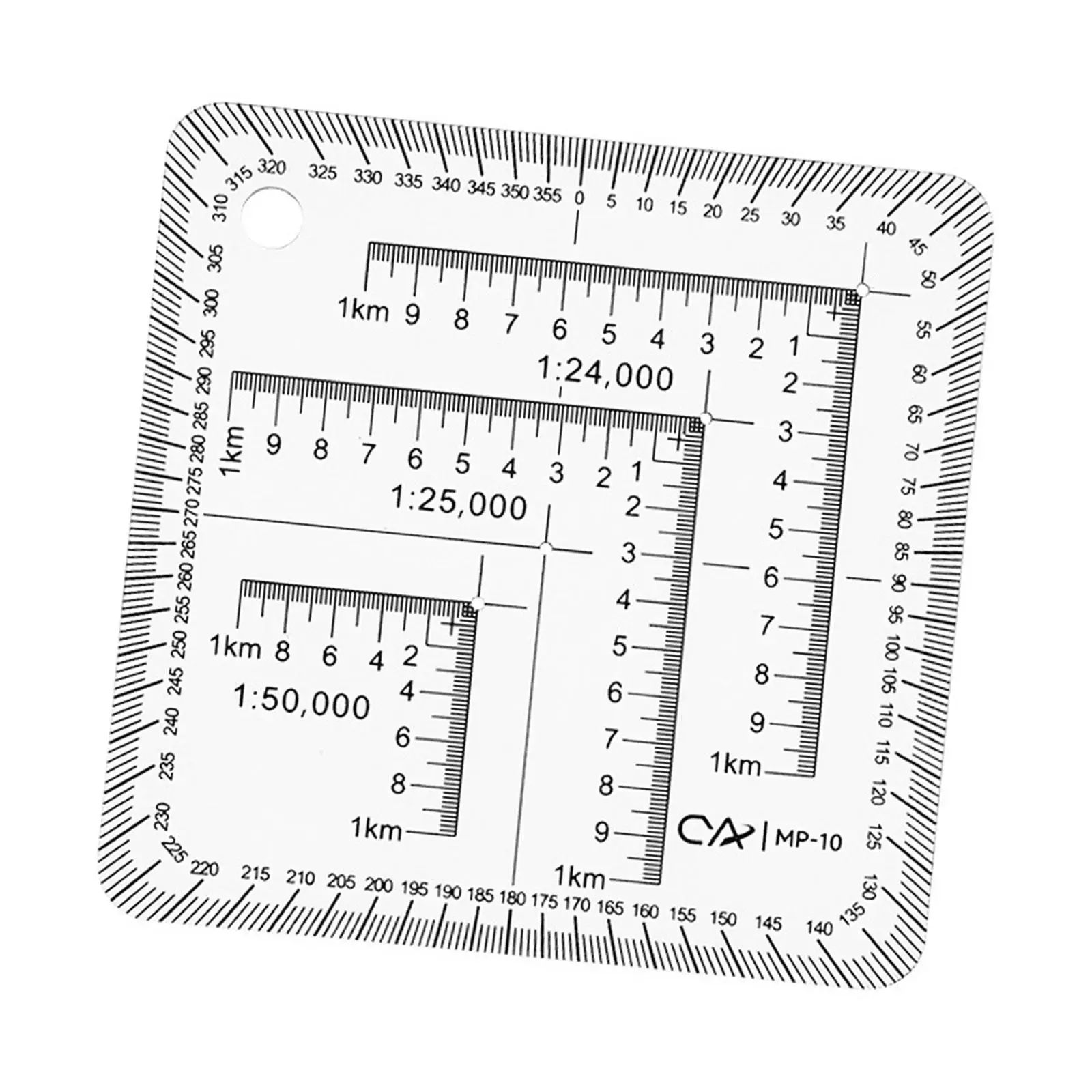 Lectura de mapa de cuadrícula de bolsillo transparente 1:24000 1:25000 1:50000 aprendizaje escolar para Poltting Utm, Usng, Mgrs coordenadas lectura de mapa