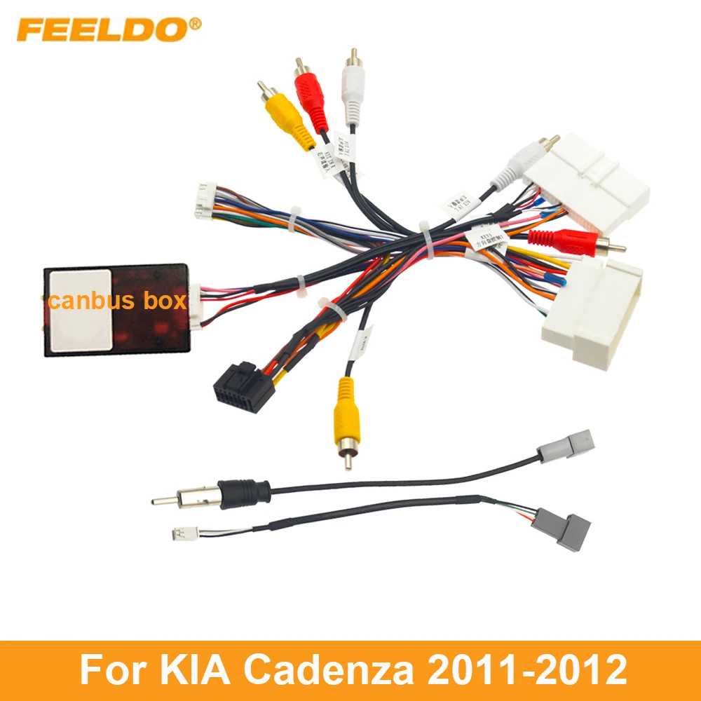 

FEELDO Car 16pin Power Cord Wiring Harness Adapter For KIA Cadenza 2011-2012 Installation Head Unit