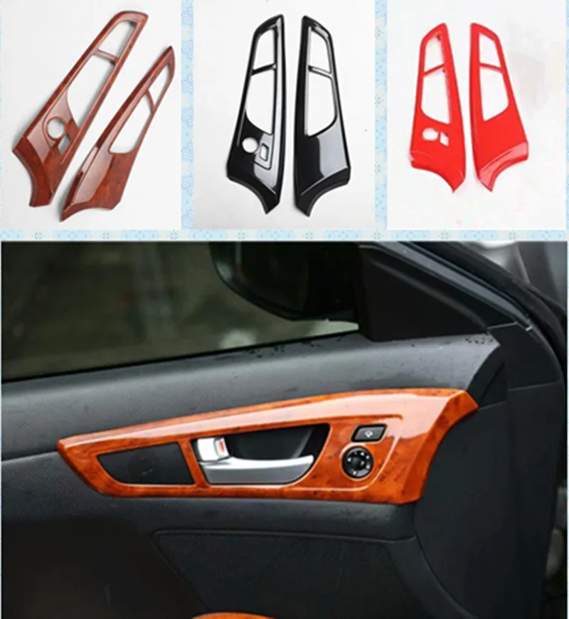 

2pcs/lot Car stickers ABS carbon fiber grain Interior door handle decorative frame for 2011-2016 Hyundai Veloster Hatchback