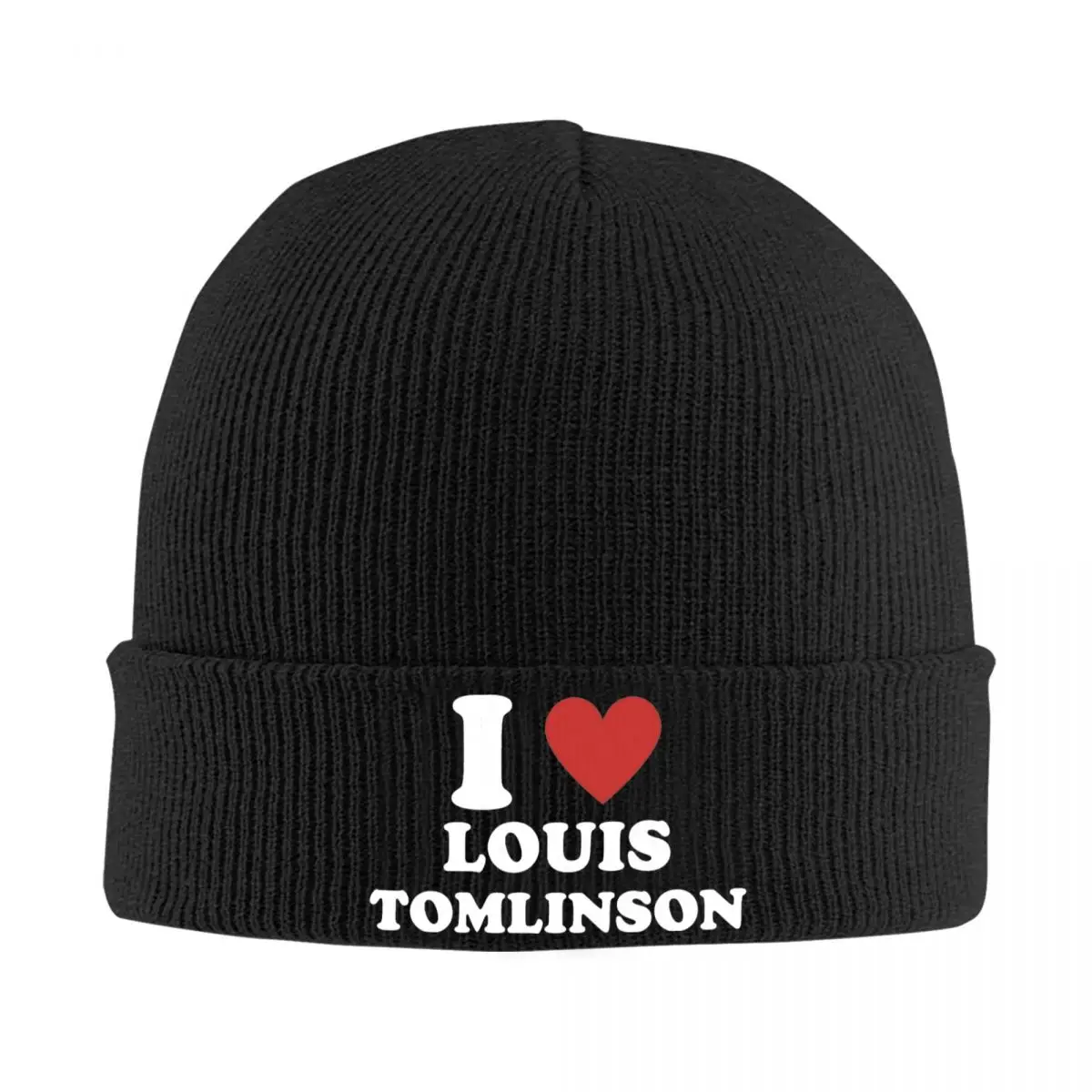 I Love Louis Tomlinsons Knitted Hat Beanies Autumn Winter Hats Warm Hip Hop Cap for Men Women Gift