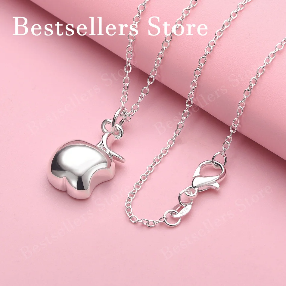 

925 sterling silver 16-30 inch exquisite apple pendant necklace for women's party gifts, fashionable wedding jewelry