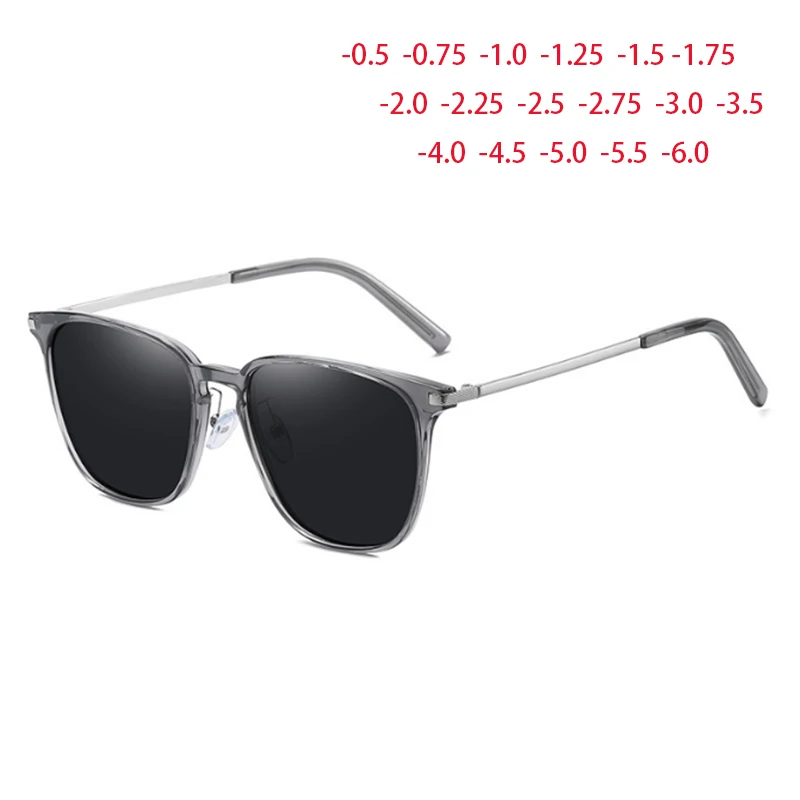 

Gray Lens Minus Customized Sunglasses Women Polarized Anti-UV Men Short-sight Spectacles Prescription 0 -0.5 -0.75 To -6.0