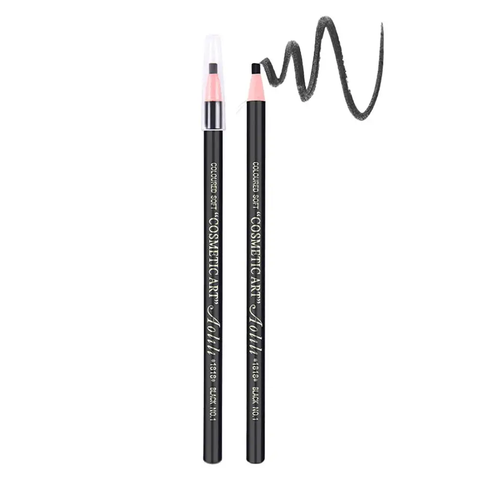 Threaded Eyebrow Pencil Is Waterproof, Sweatproof And Does Not Smudge, Genuine Wooden Hard-core Eyebrow Powder For Makeup A P8V4