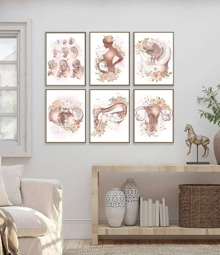 2026 Femaless Anatomy Fertility Pregnancy Posters Prints Canvas Painting Wall Art Picture Gynecology Obstetrics Decora Mural