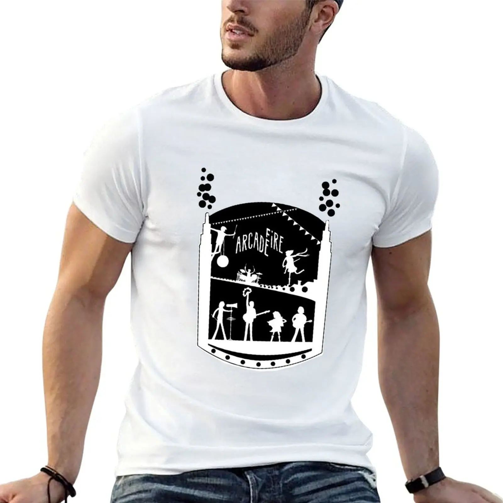 Arcade Fire Stage T-Shirt Festival Short Sleeve T-Shirt