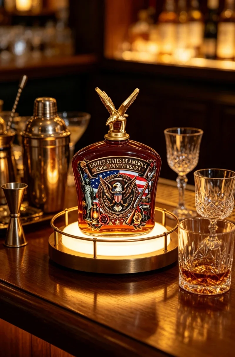 Vintage American Freedom Eagle Whiskey Decanter Liquor Bottle Collectible Decor Ornament collection-grade foreign wine bottle