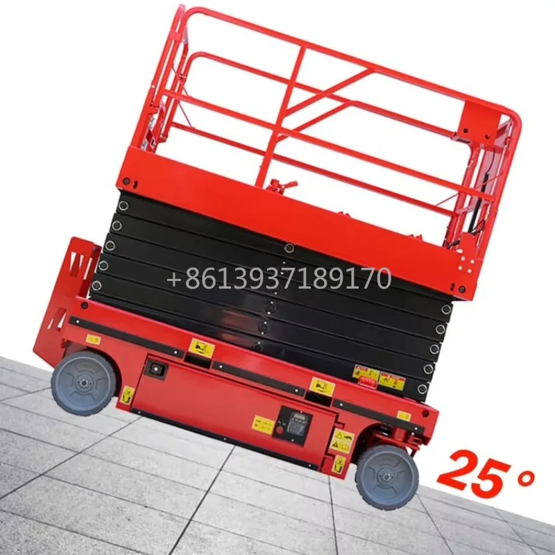 Mini 3m 4m 5m Scissor Lift Platform 300kg Self-propelled Elevated Work Platform Battery Drive Small Lifter