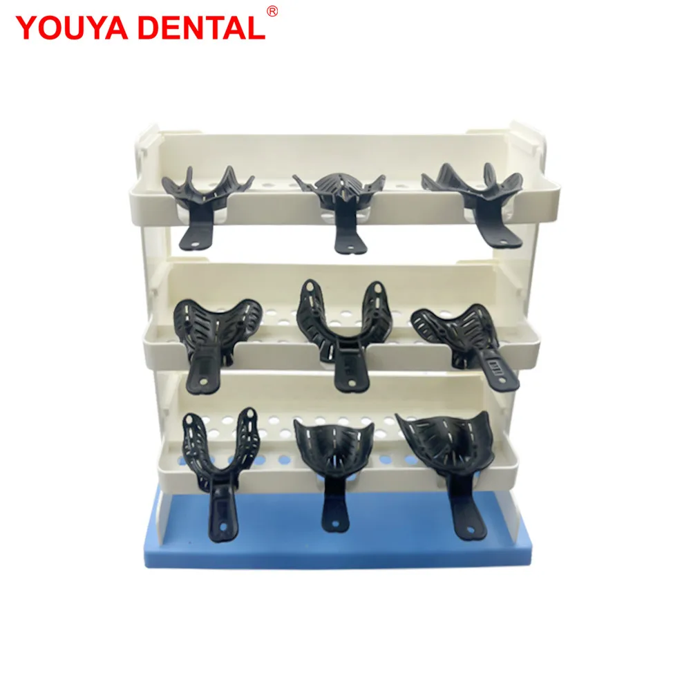 Detachable Dental Impression Tray Holder 3 Layer Plastic Dental Tray Stand Rack Organizer For Cleaning Drying Dentistry Lab Tool