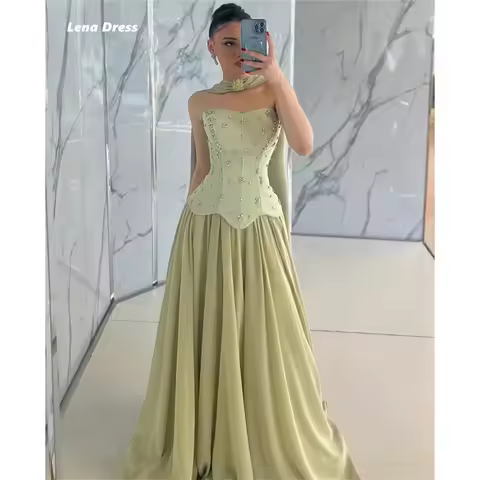Lena Off-shoulder Women's Prom Dress Luxury Women Evening Dress Custom Made Long Prom Dresses 2025 Line A Robe Soiree Ball Gowns