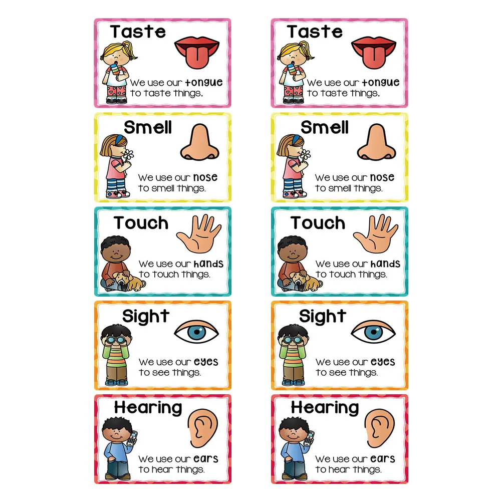

2 Sets Five Card Early Learning Flash Cards Cognitive Cartoon Paper Posters Toddler