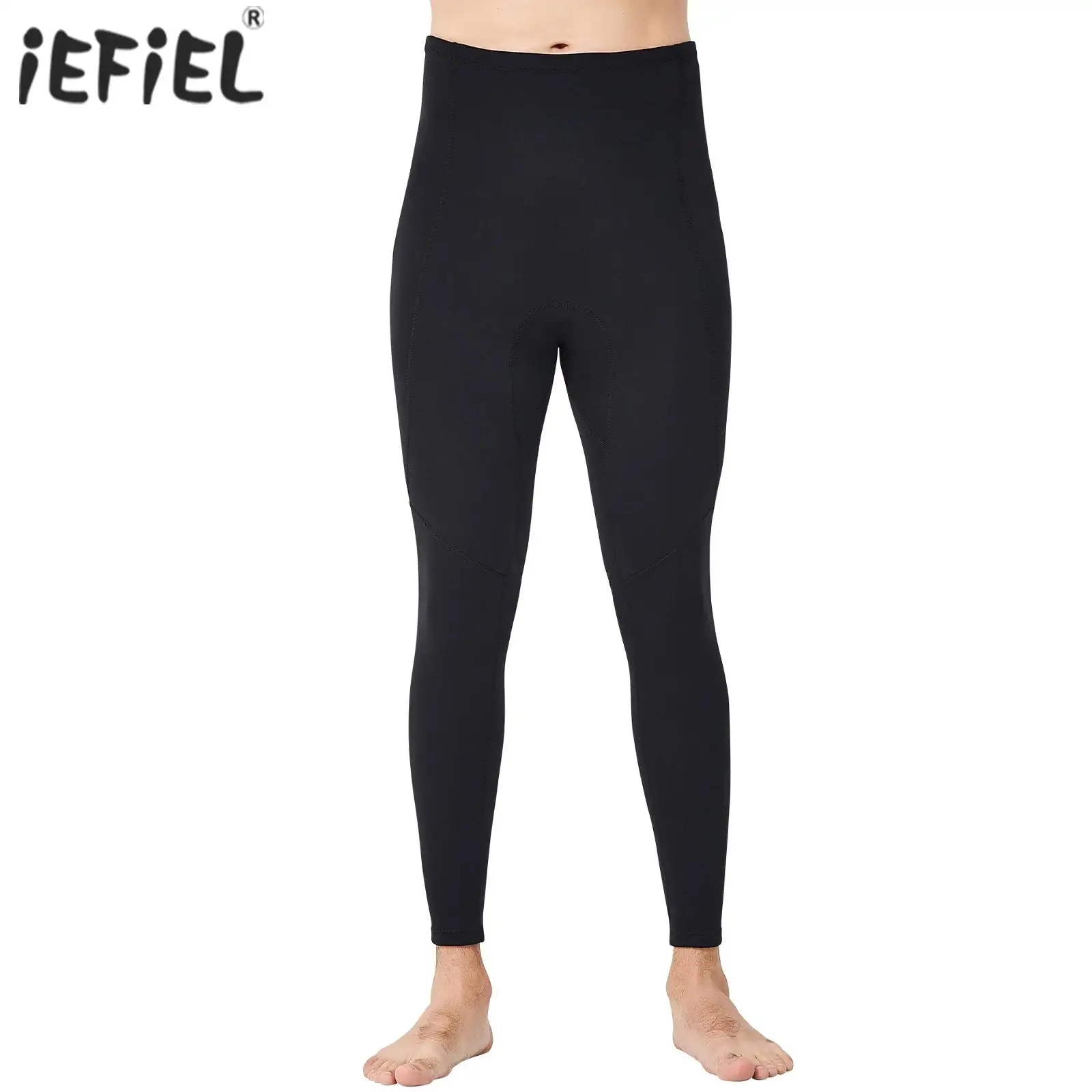 

Mens Swim Pants 2mm Neoprene Wetsuit Pants Elastic Waistband Solid Color Leggings for Swimming Beach Snorkeling Surfing Diving