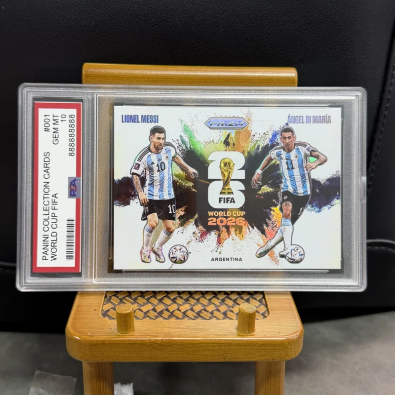 DIY Homemade panini football collectible cards 2026 World Cup Prizm Colour Blast series Messi Ronaldo Beckham Yamal Haaland