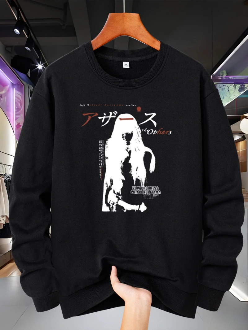 

Portraits of Popular Japanese Female Stars Autumn and Winter Round-neck Hoodie High-end Luxury Is for Both Men and Women Top Y2k