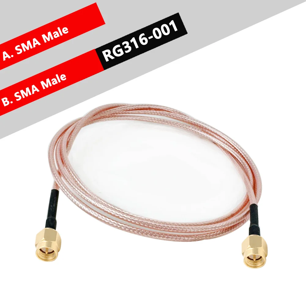 1PC SMA Male to SMA Female Bulkhead 50Ohm RF Coaxial RG316 Cable Pigtail WIFI Router Antenna Extension Cord Jumper RF Coax Cable