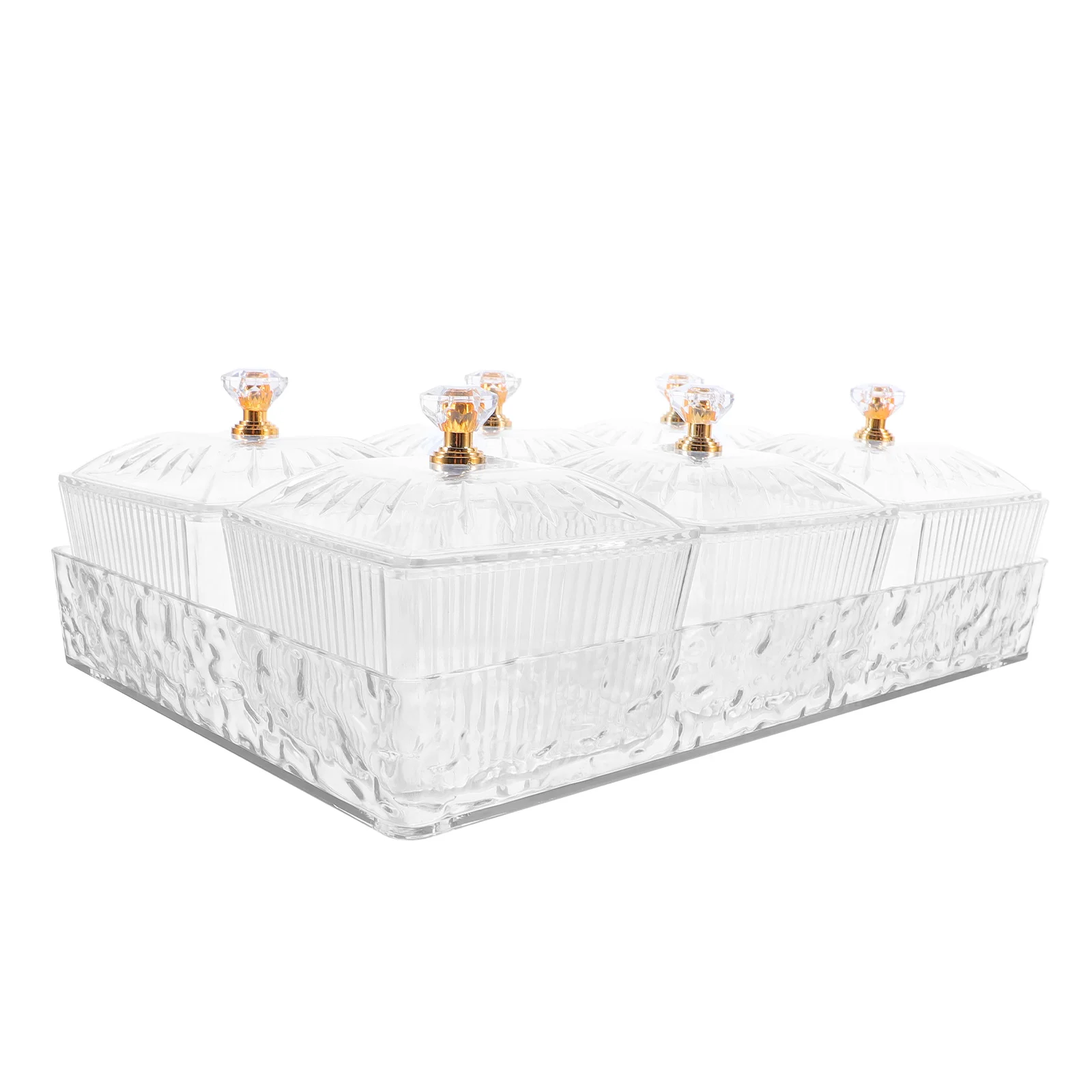 

Divided Serving Tray 6 Compartment Elegant Plastic Snack Box for Party Bar Ktv Fruit Nuts Candy Organizer Nut Snack Tray