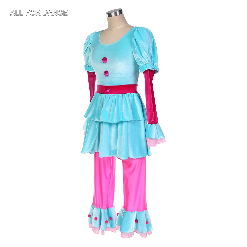 Tout pour la danse 25053 lac bleu/Rose rouge velours Ballet Tutu manches longues filles femmes scène Performance danse Costumes