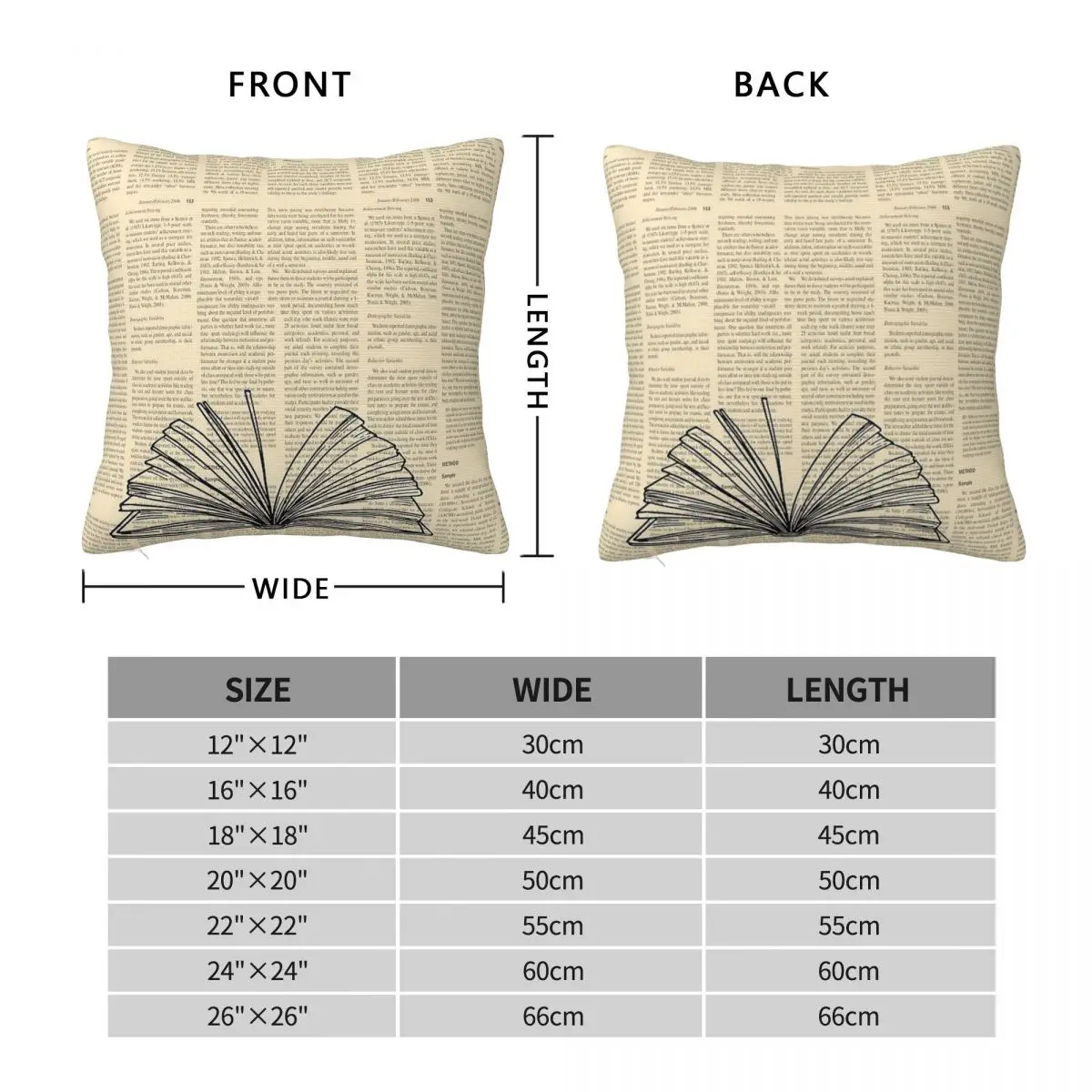Vintage Book Lover Bookworm Pillowcase Polyester Linen Velvet Pattern Zip Decor Throw Pillow Case Sofa Seater Cushion Case 45x45