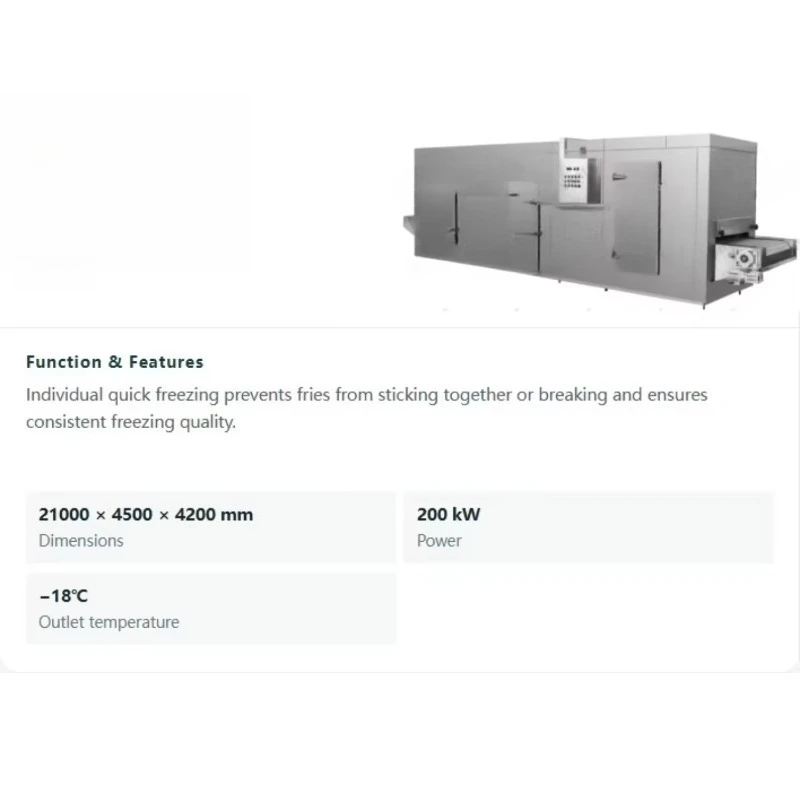 CE Certified Automatic Frozen French Fries Production Line 500/1000/2000/3000/5000kg/h Factory Price