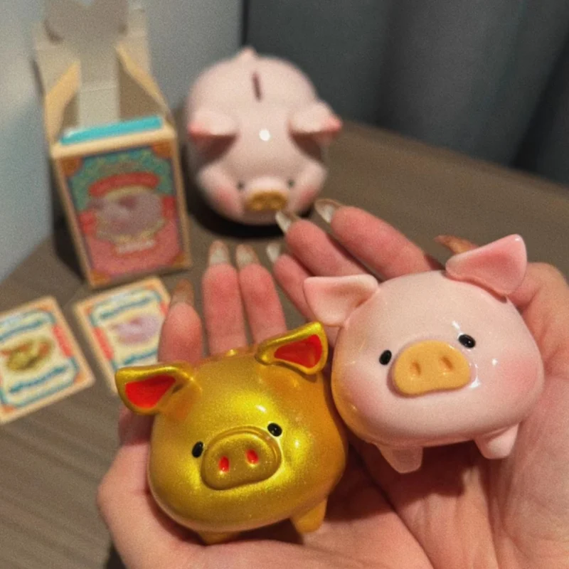 LuLu The Piggy Lucky Fortune Piggy Series صندوق أعمى محظوظ الشكل حلية رسم الكثير اللعب خنزير نموذج لطيف فتاة هدية تحصيل