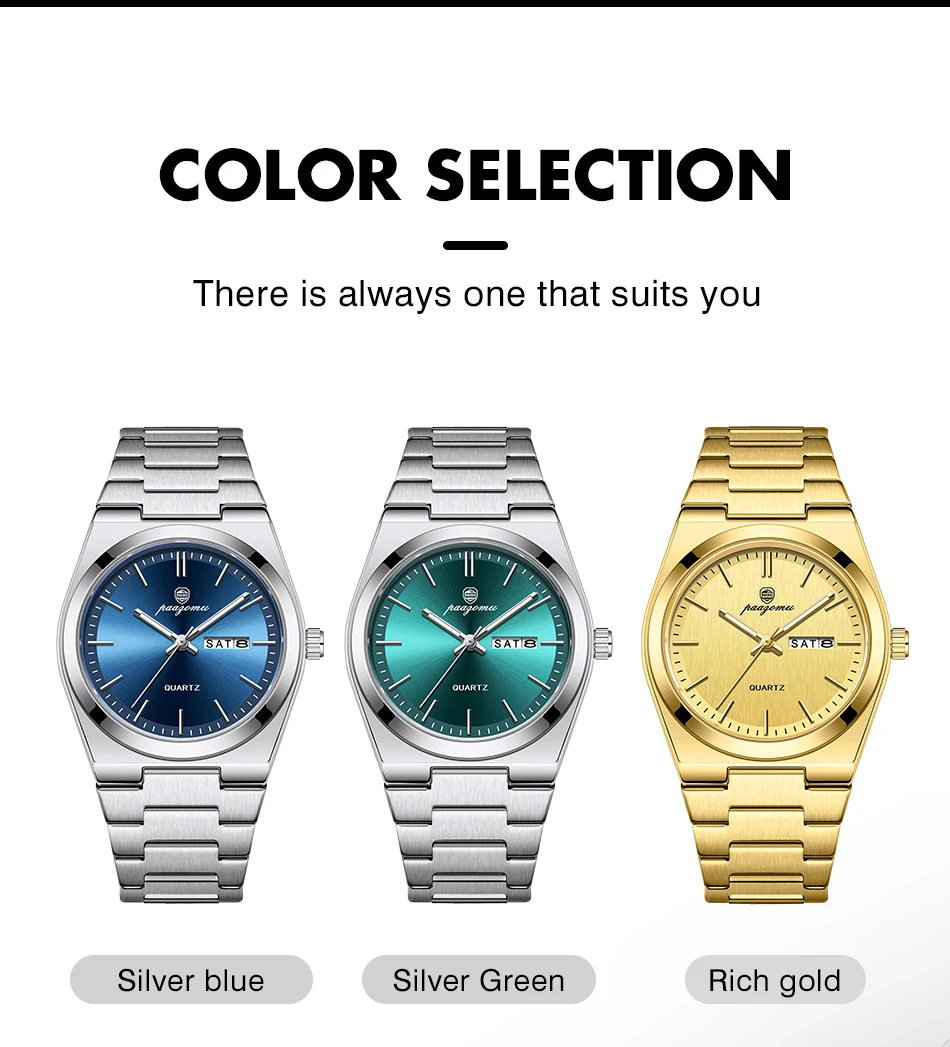 PAAZOMU Ultradünne Quarzuhr für Herren und Damen, minimalistischer Stil, wasserdicht, leuchtende Armbanduhr, bequemer Riemen, tägliches Bürogeschenk – Detail 7