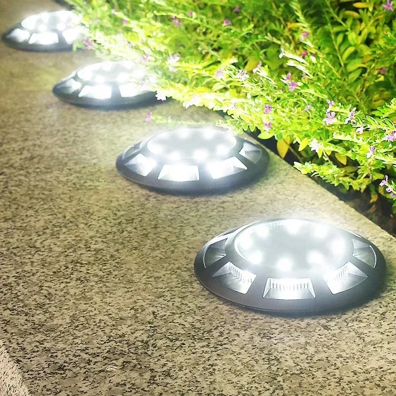 Pop Solar Ground Lights Outdoor IP65 Waterproof 16LED Solar Powered Garden Pathway Light For Villa Yard Lawn Light Landscape Dec