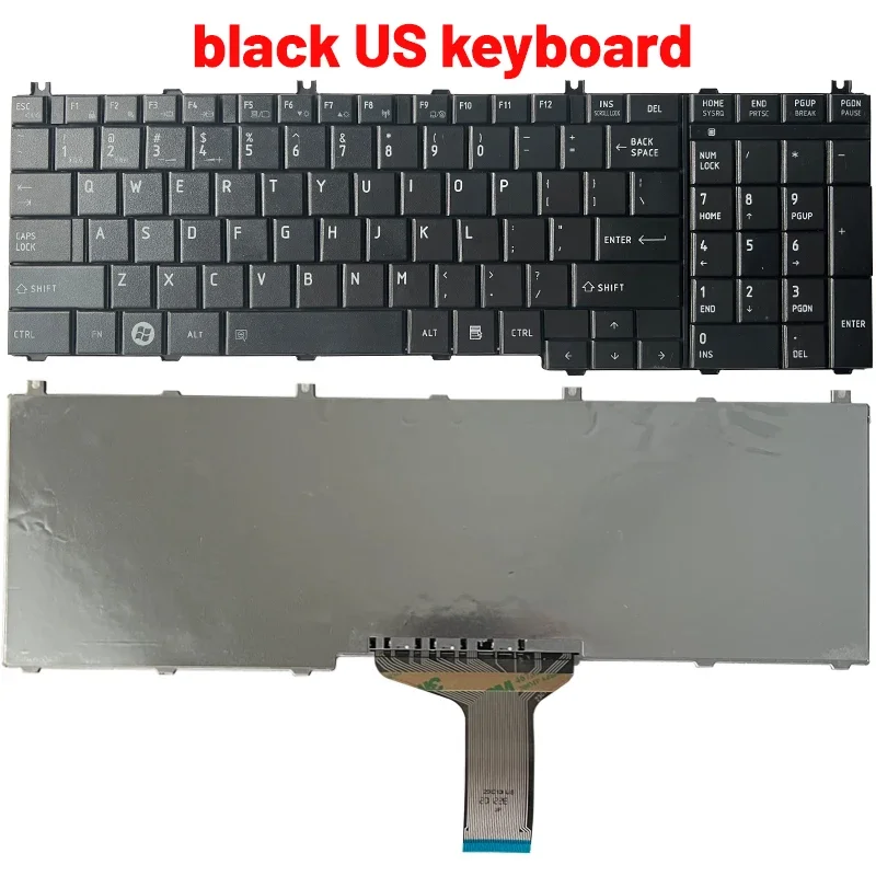 Russian/US/Spanish/French/Latin laptop Keyboard for toshiba Satellite L675 L675D L750 L750D L755 L670 L670D L770 L775 L775D