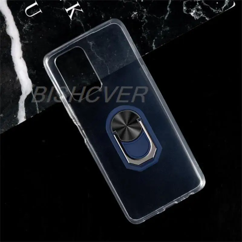 Magnet Phone Case For Infinix Note 10 Pro NFC Shockproof Soft TPU Silicone Cover For Infinix Note 10 Pro Case With Ring Holder