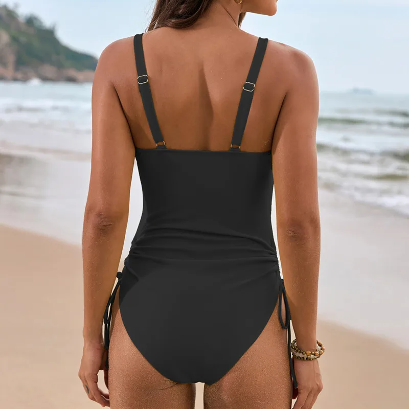New Black Sexy One Piece Swimsuits Closed Women\'s Swimwear Push Up For Swim Wear Body Bathing Suits Beachwear Pool Bather 2025