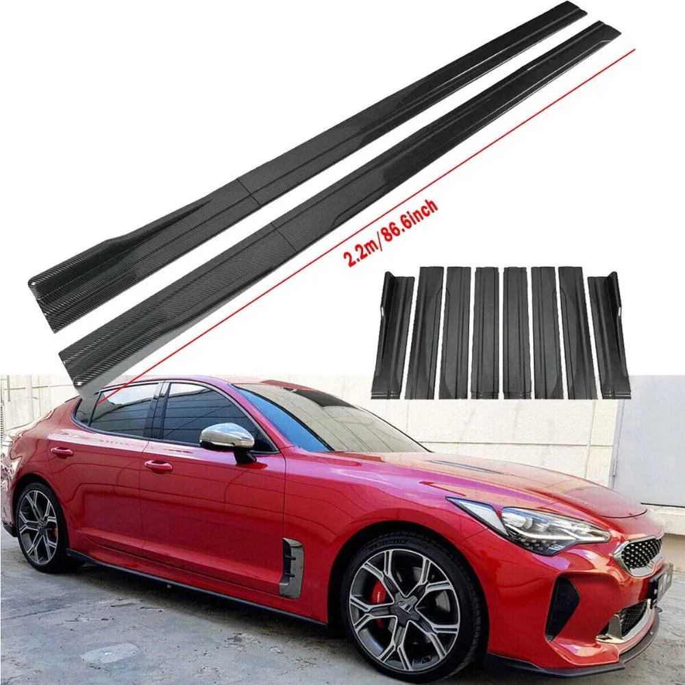 

Carbon Fiber Side Skirts Extension Rocker Splitter Lip For KIA Stinger 2018-2023 United States