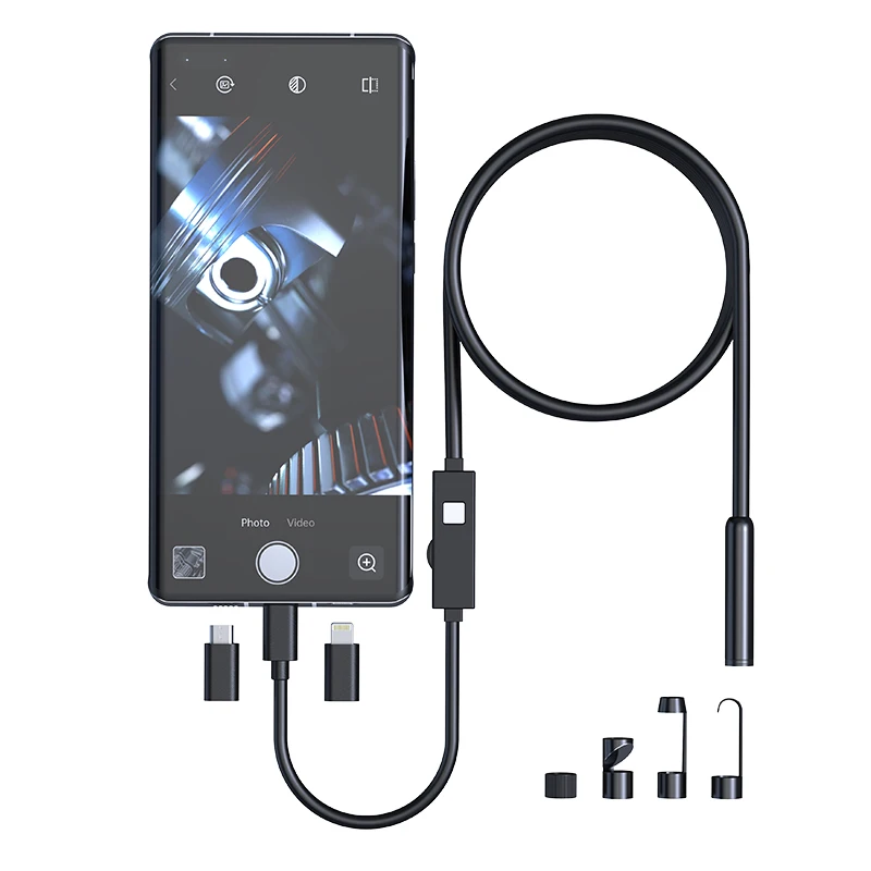 

Wholesale W400-B 5M Borescope Inspection Camera for IOS Type-C and Micro USB Plug (3 in 1) IP67 Waterproof for Pipe Inspection