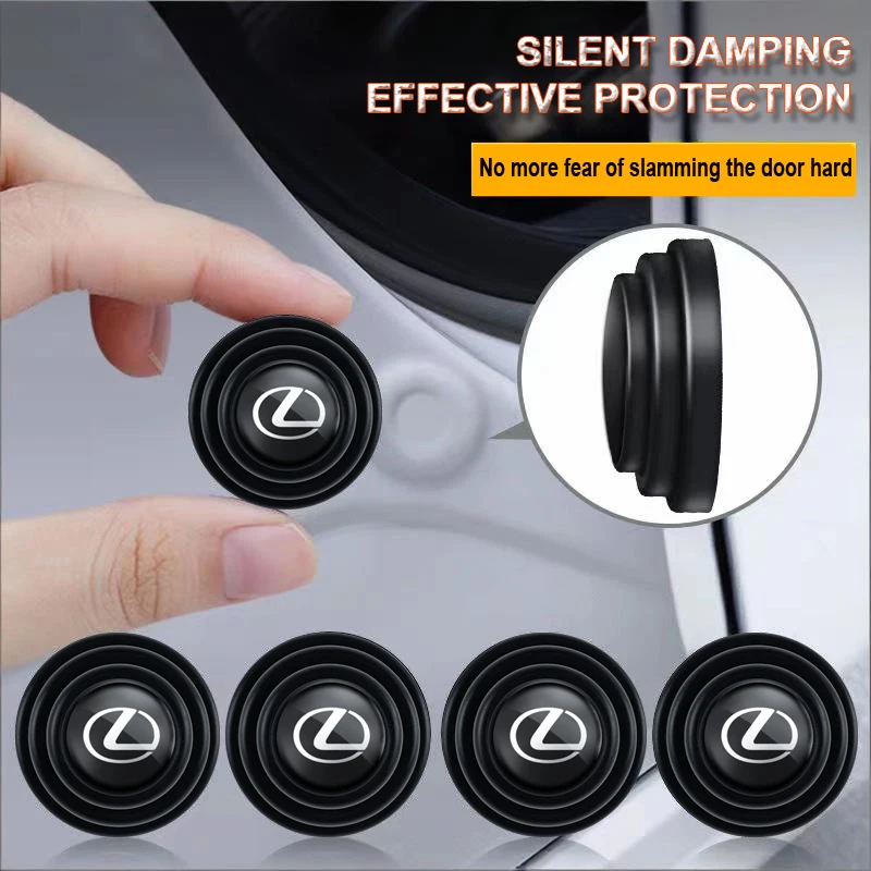 

Прокладка-амортизатор для дверей автомобиля, силиконовая наклейка-буфер от ударов для Lexus Fsport GS GX IS LS LX CT LC RC LBX RX 350h 450h