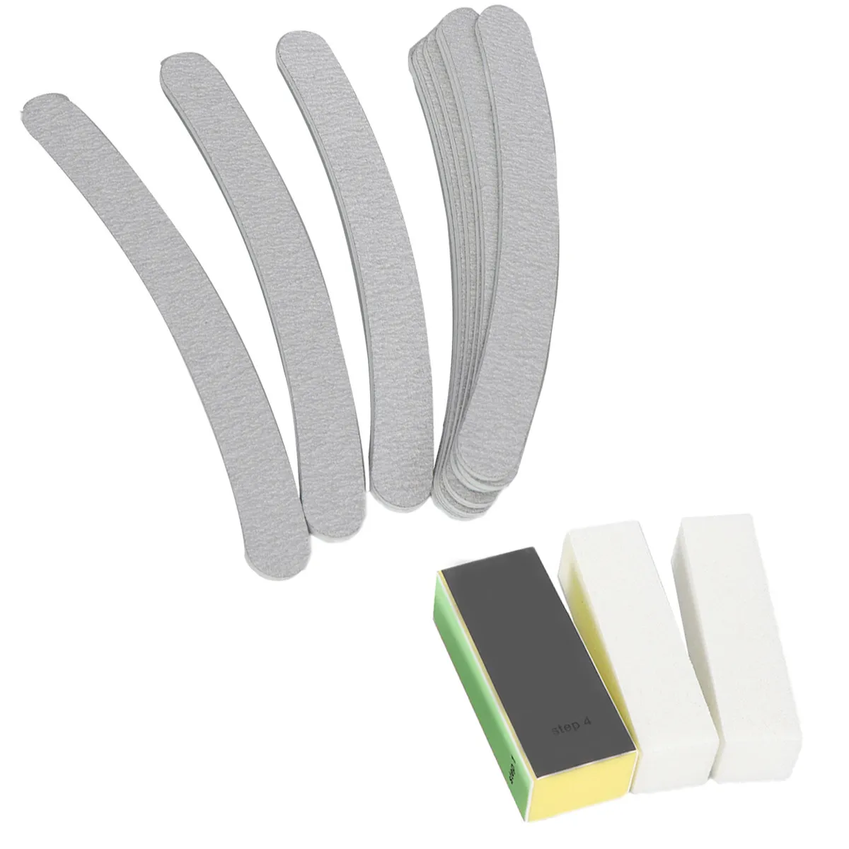 13Pcs Nail Art Sanding Files Buffer Blocks Acrylic Polish Nail File Manicure Tools Pedicure Strengthen Natural Acrylic
