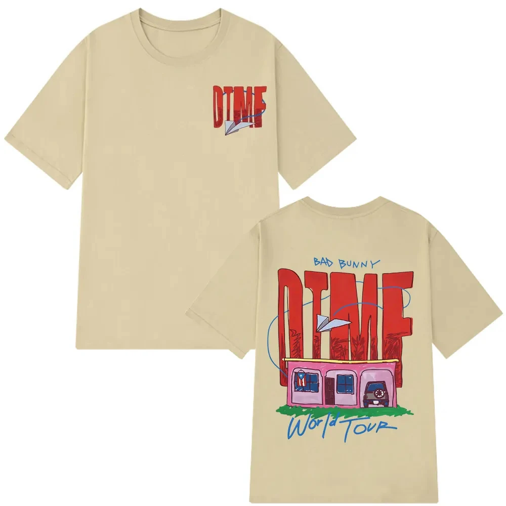 T-shirt imprimé Singer Bad Bunny DTMF World Tour 2026 pour hommes et femmes, mode d'été décontractée, T-shirts à manches courtes, nouveaux T-shirts DTMF